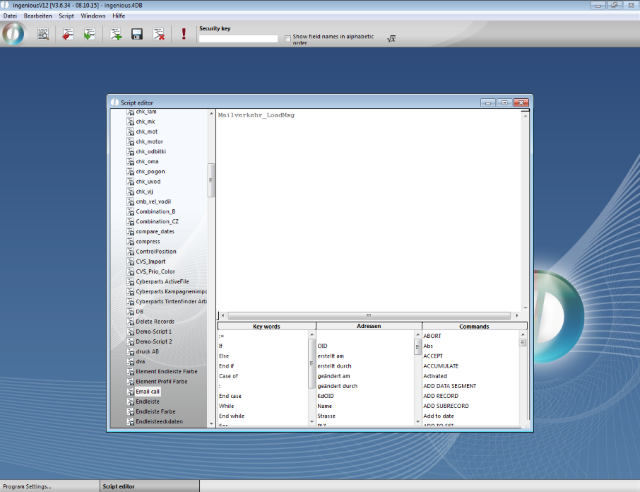 Method call in script